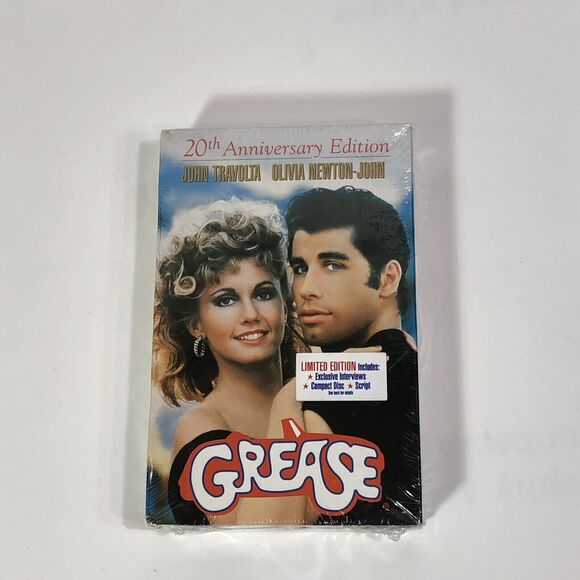 Grease VHS 1998 20th Anniversary Edition Brand NEW Factory SEALED! CD, Script - Picture 8 of 8